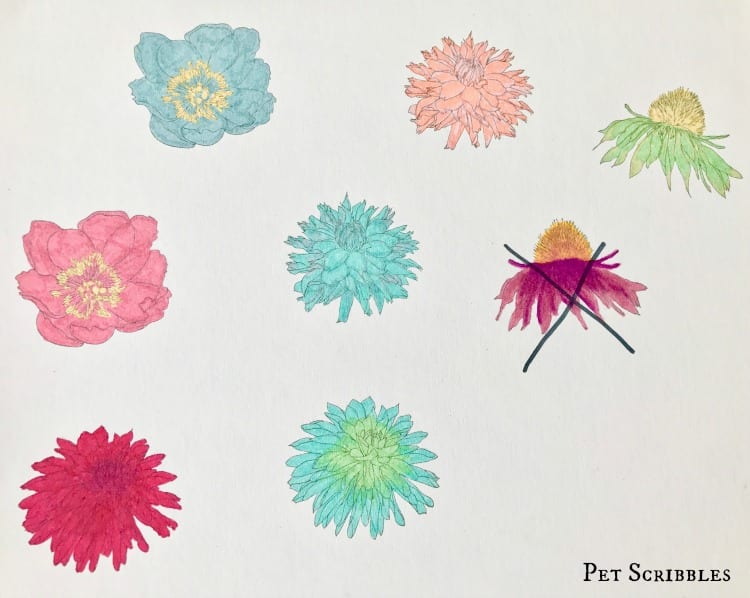 How to make and color your own flower magnets!