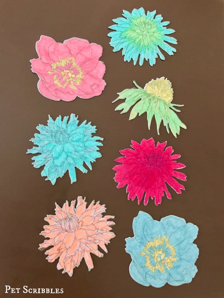 How to make and color your own flower magnets!