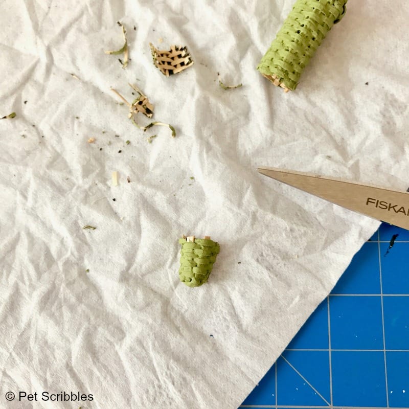 how to attach tiny basket to Easter egg