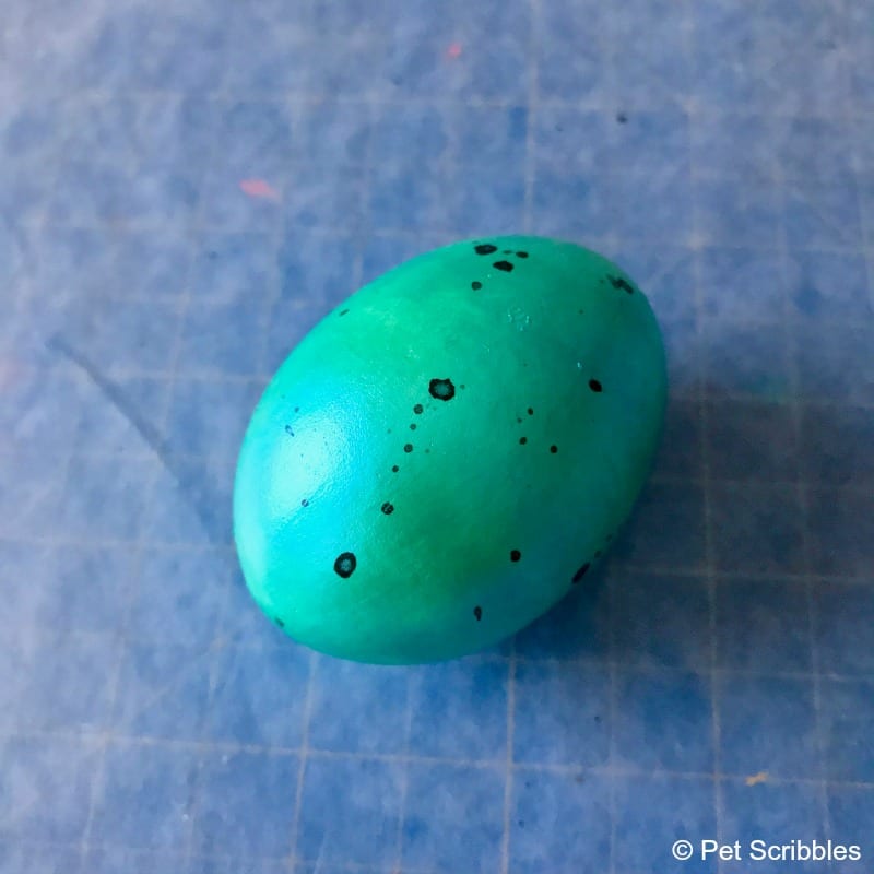 painted robins egg from eggnots egg