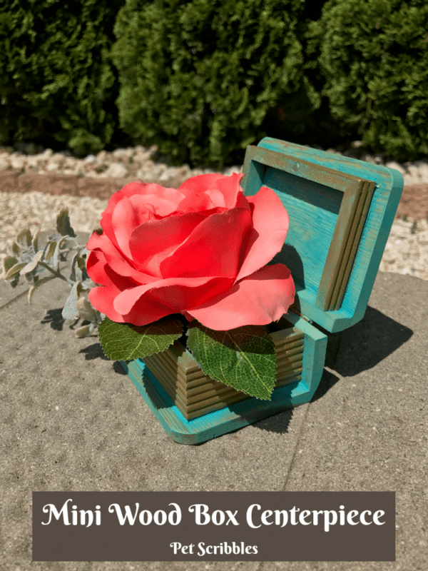 How to make a chic mini wood box centerpiece