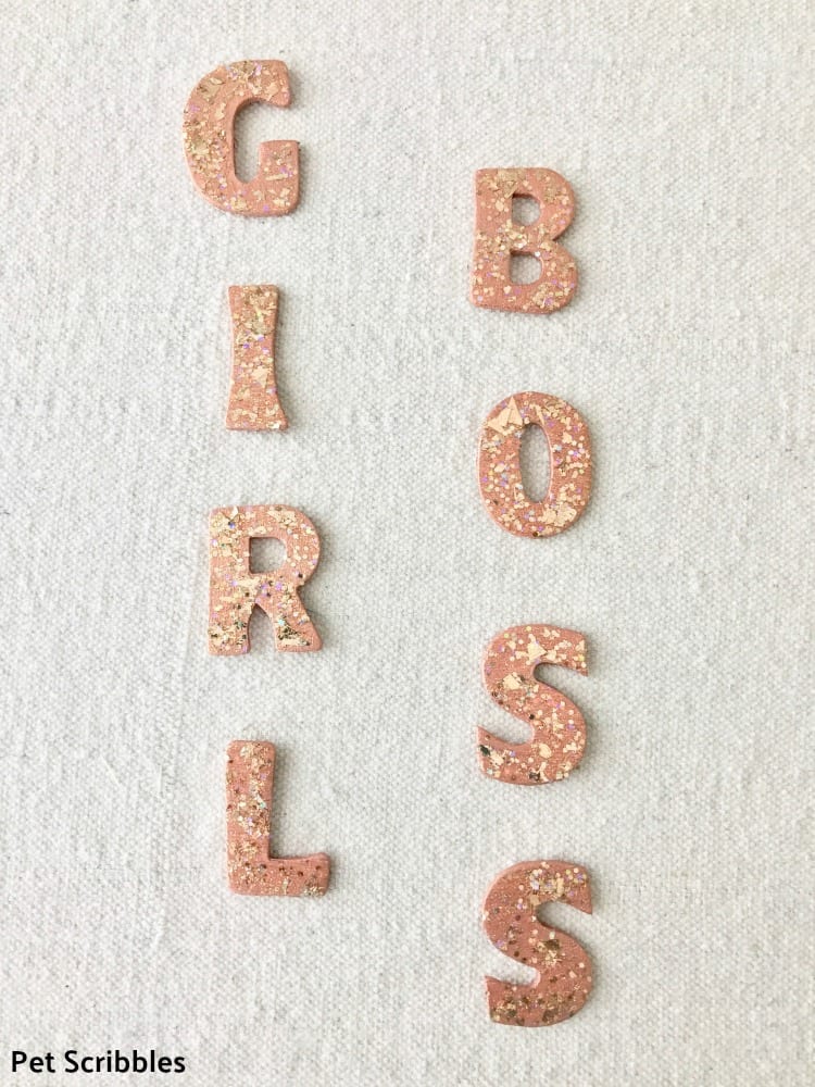 How to Make Sparkling Glitter Monogram Magnets