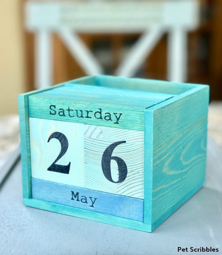 Painted Wood Perpetual Calendar