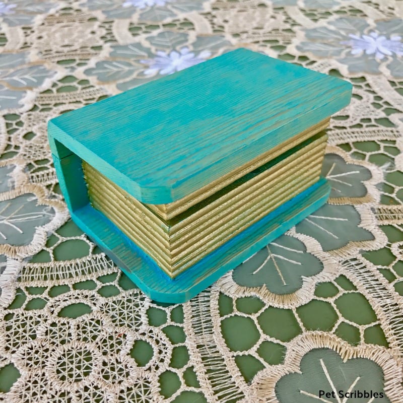 mini painted book box