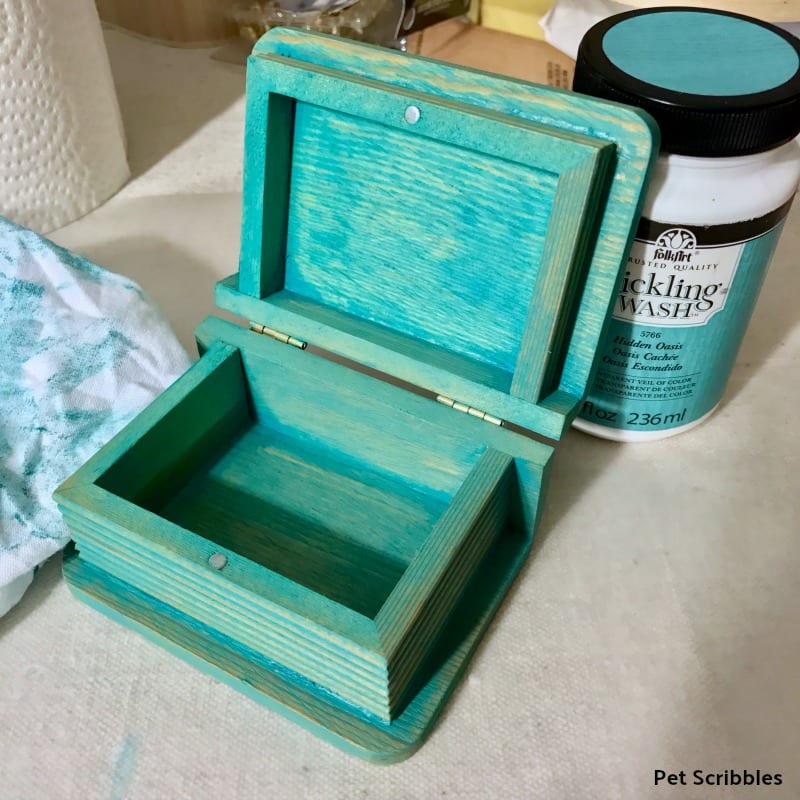 mini painted wood box