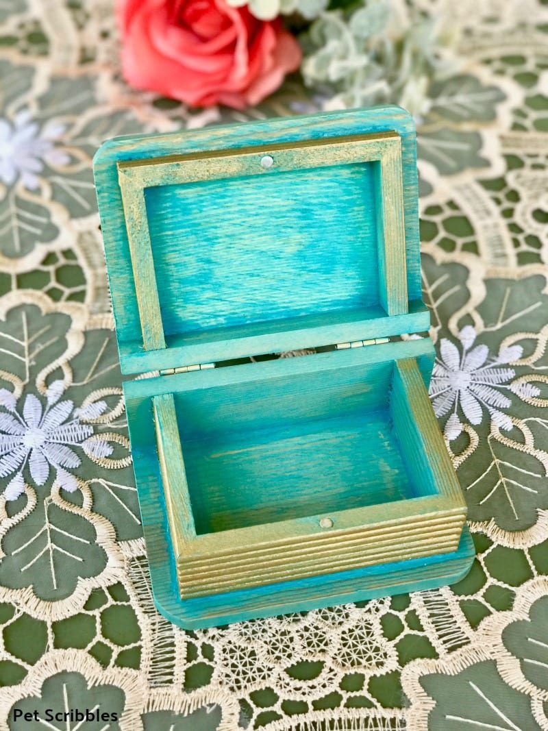 mini painted wooden box