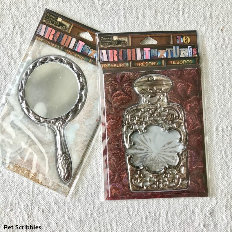 mirror and perfume bottle dimensional stickers