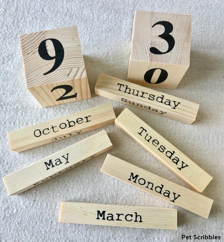 ready made wood perpetual calendar