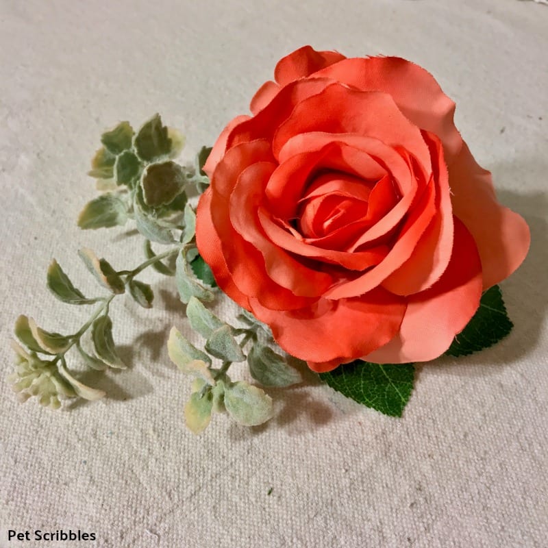 silk coral rose