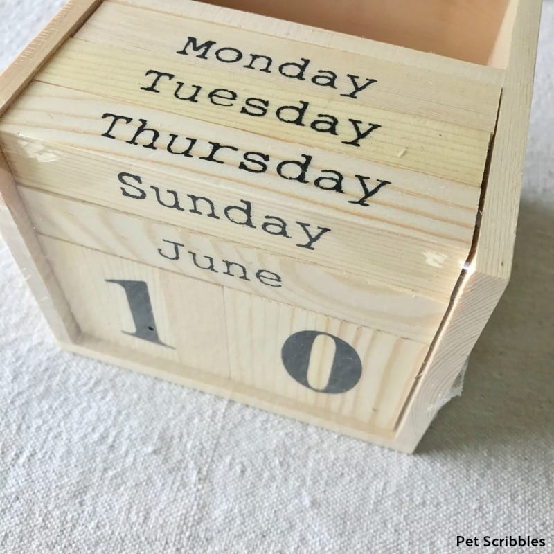 unfinished wood perpetual calendar