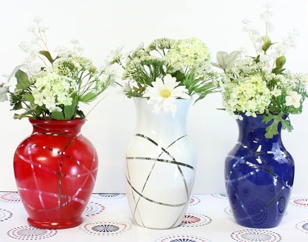 Patriotic Flower Vases - Easy Upcycle DIY by Sweet Pea