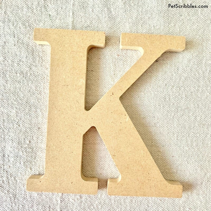 wood letter K