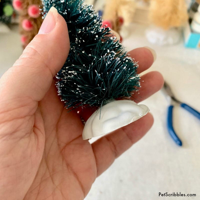 how to remove bottle brush tree base