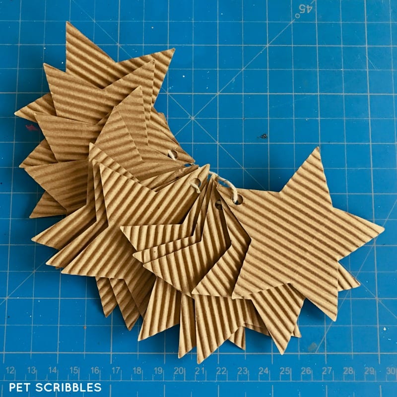 corrugated cardboard star tags