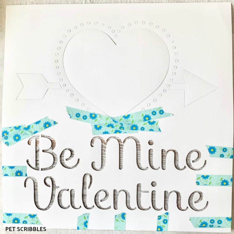 Be My Valentine paper stencil