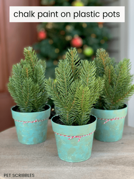 Chalk Paint on Plastic Pots - an amazing makeover!