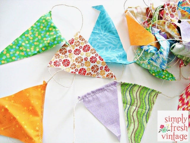 Quick and Easy Fabric Bunting DIY by Simply Fresh Vintage