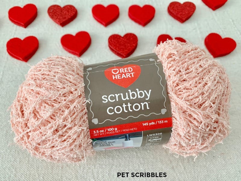 Red Heart cotton scrubby yarn