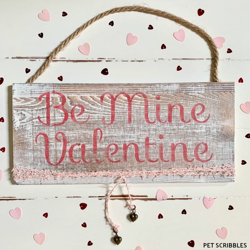 Rustic Valentine Wood Sign