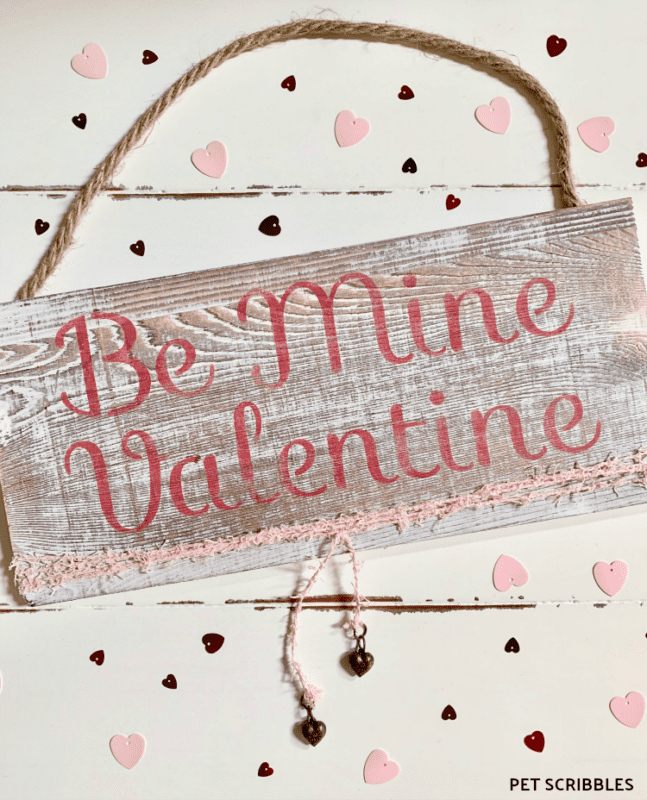 Rustic Valentine's Day Wood Sign - an easy tutorial!