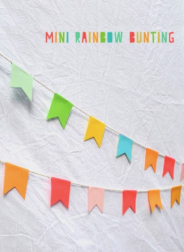 Mini Rainbow Garland DIY by ARTBAR