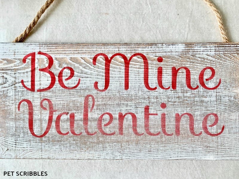 rustic Valentines Day wood sign tutorial