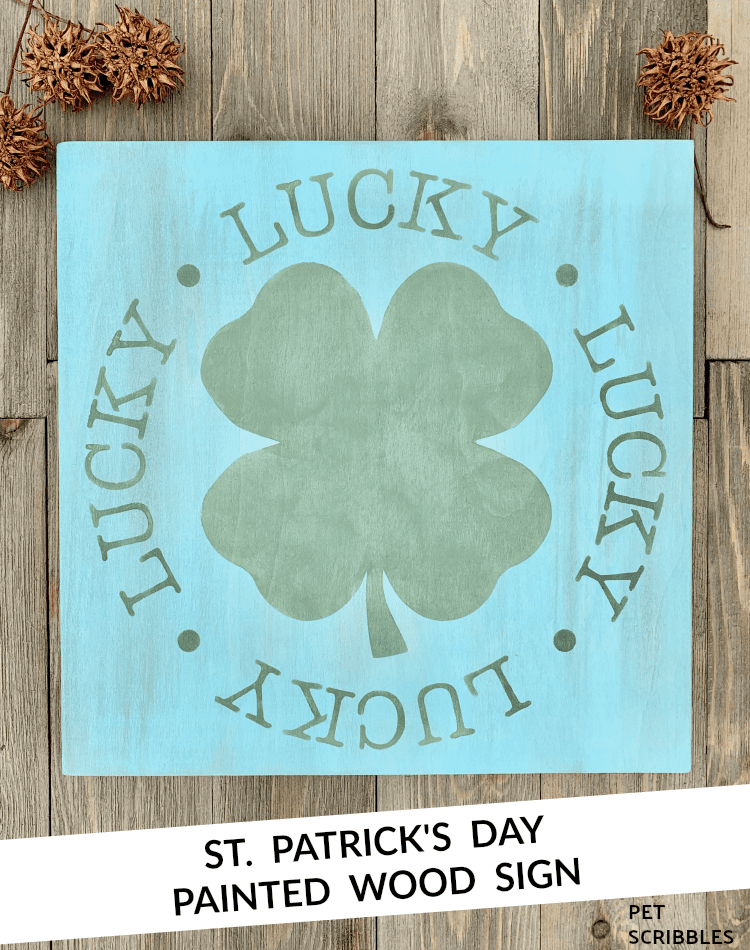 St. Patrick's Day Painted Wood Sign DIY