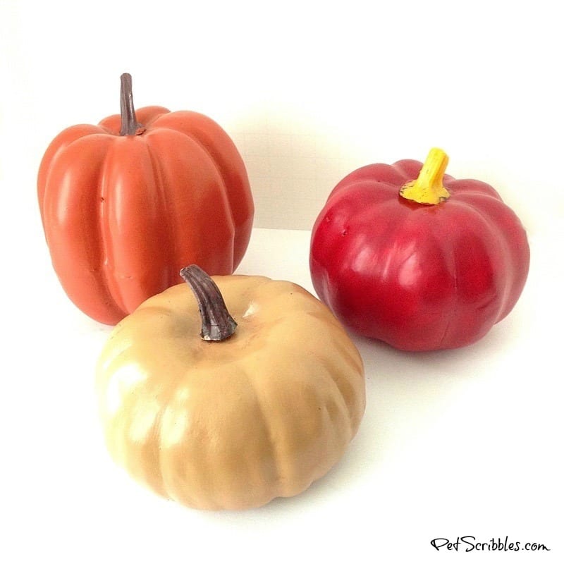 painted pumpkin trio