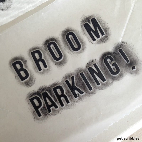Broom Lettering Broom Parking Halloween Decor - Garden Sanity by Pet Scribbles