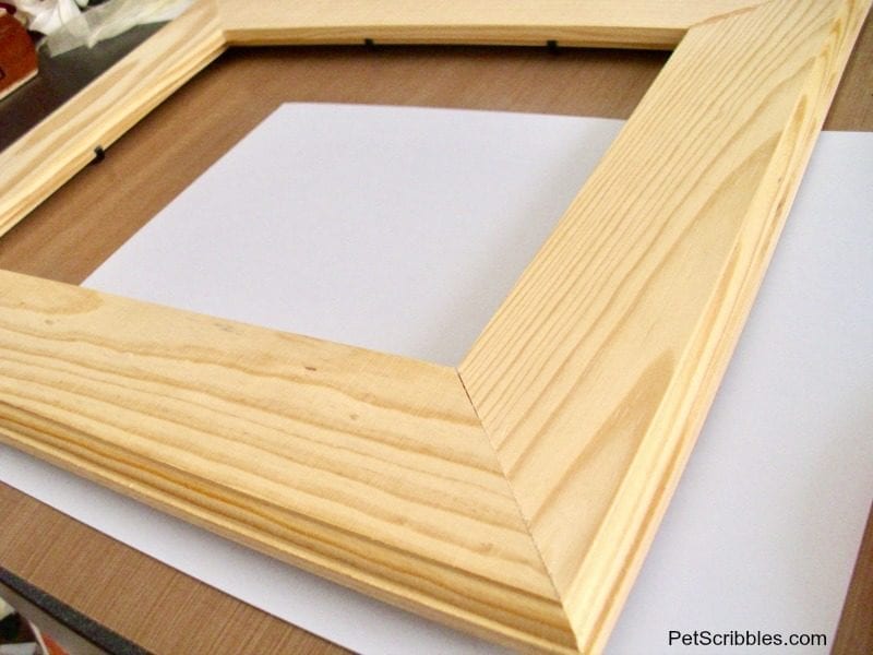 unfinished wood frame