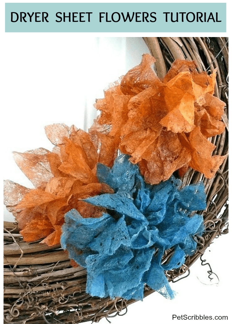 Dryer Sheet Flowers Tutorial