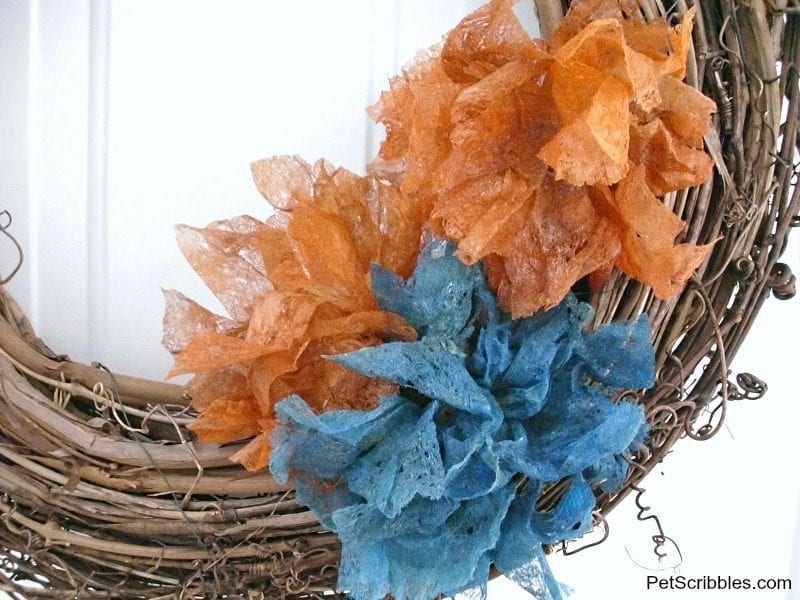 dryer sheet flowers