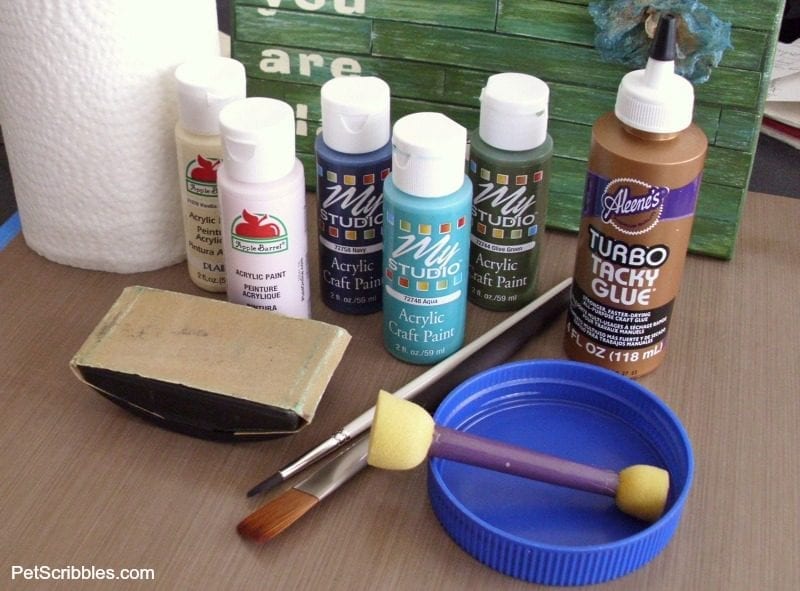 mini faux pallet DIY supplies needed