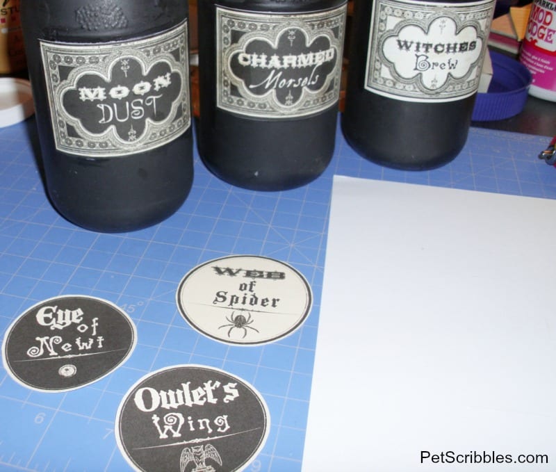 Halloween Apothecary Jar labels