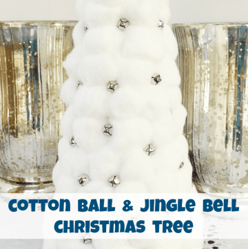 Cotton Ball Jingle Bell Christmas Tree