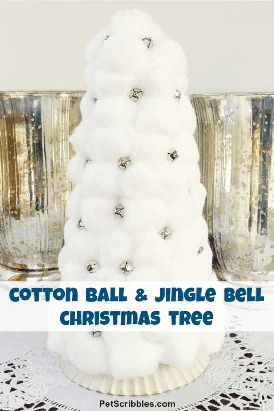 Cotton Ball Jingle Bell Christmas Tree
