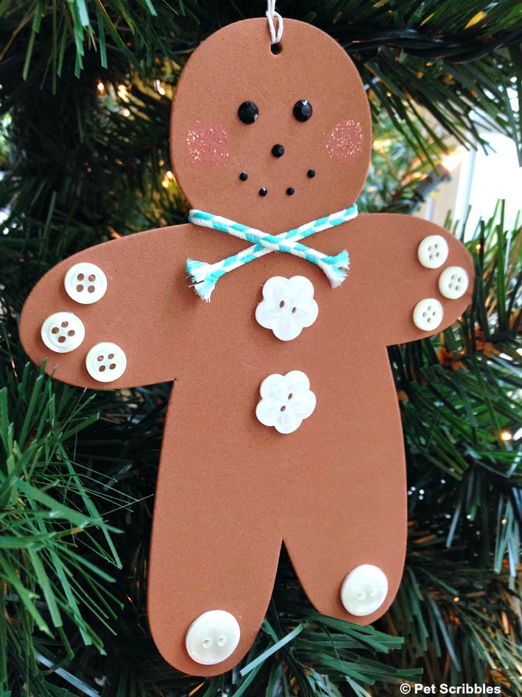 hanging gingerbread man ornament