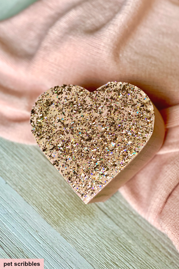 DIY pink heart shaped box