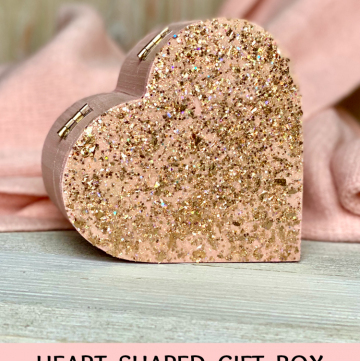 pink heart shaped gift box