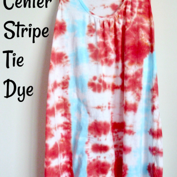 Easy Off-Center Stripe Tie Dye Tutorial