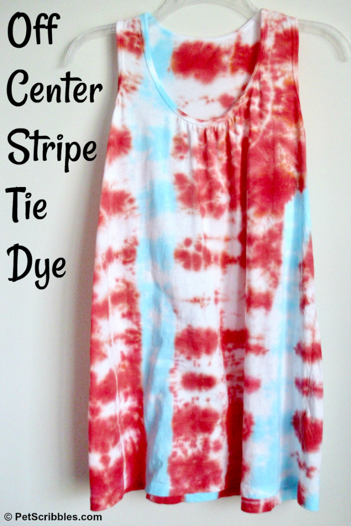 Easy Off-Center Stripe Tie Dye Tutorial