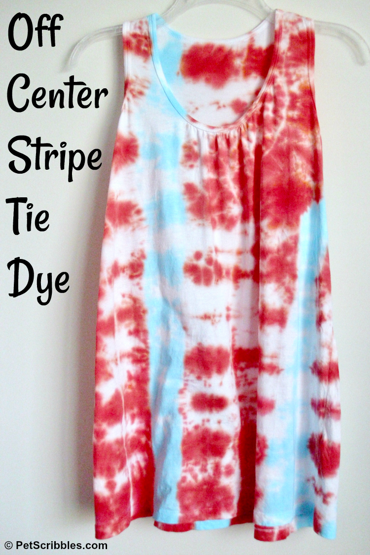 Easy Off-Center Stripe Tie Dye Tutorial