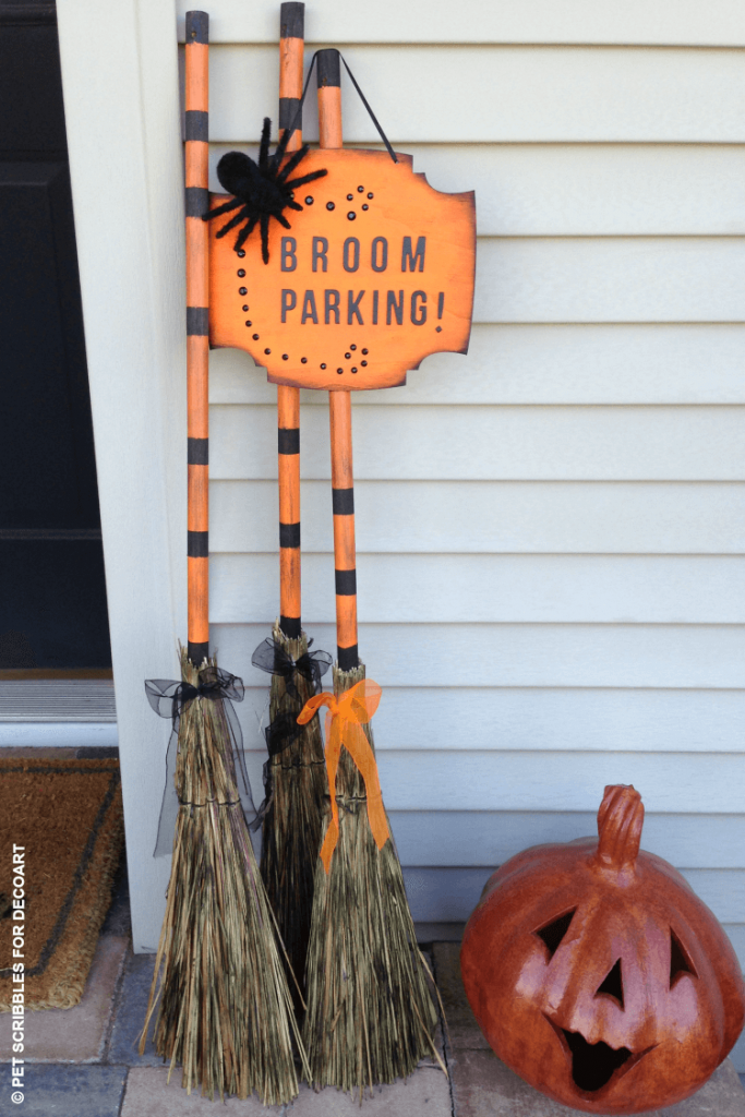 Broom Parking Halloween Display