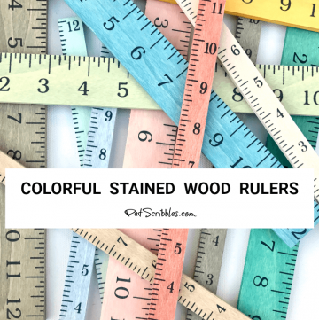 colorful stained wood rulers