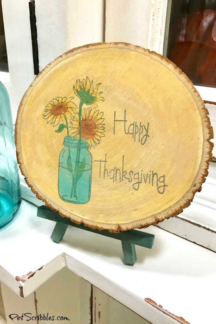 DIY farmhouse wood slice