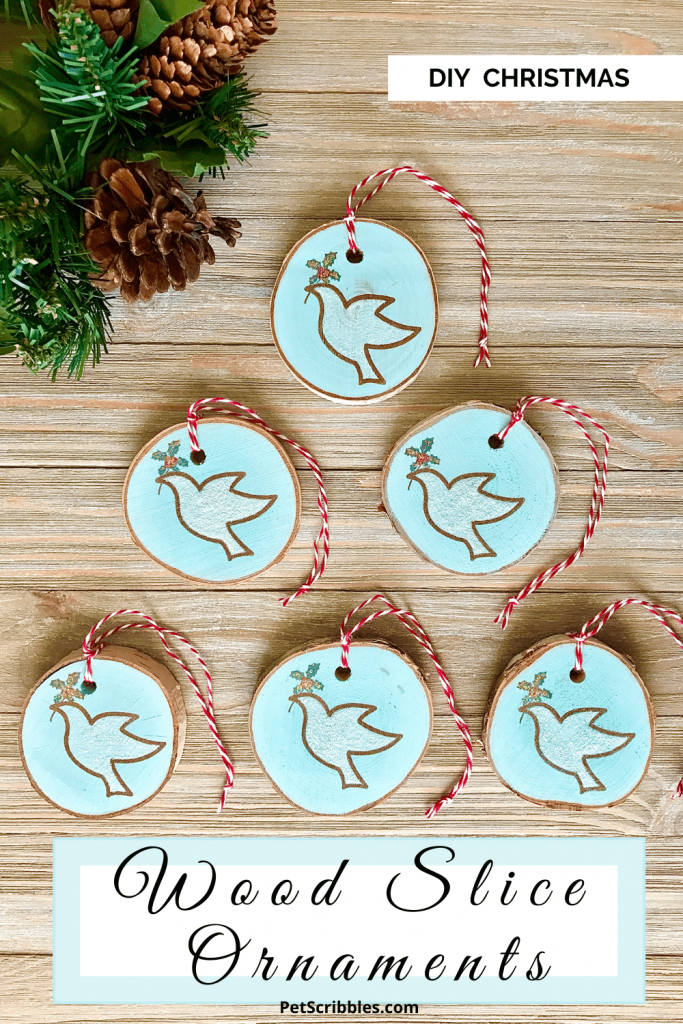 DIY Christmas wood slice ornaments