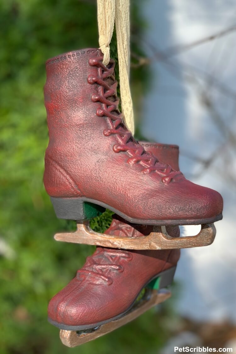 painted ice skates decoration