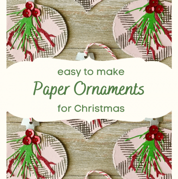 easy paper ornaments for Christmas