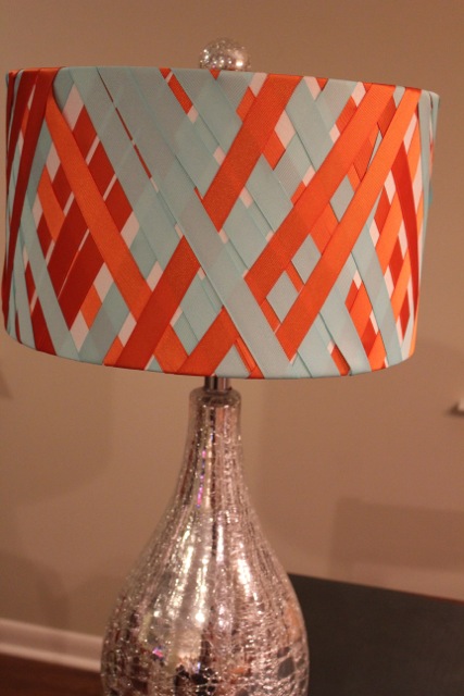 DIY ribbon lampshade