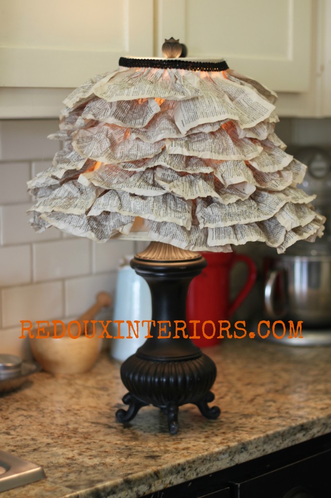 book page lampshade